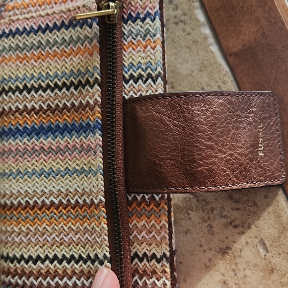 Fossil multicolored cloth slim fold wallet - Picture 12 of 16